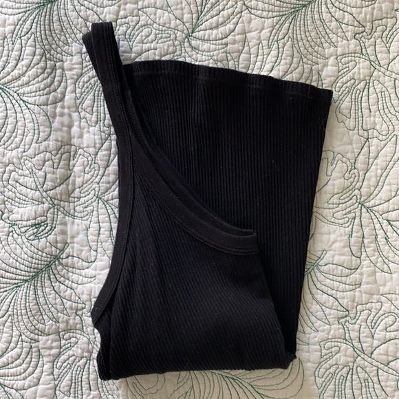LACAUSA Tops - LACAUSA • Black Ribbed Tank